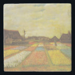 Vincent van Gogh Tulpenvelden Stenen Onderzetter<br><div class="desc">Vincent van Gogh Tulpenvelden Stenen Onderzetter Tulpenvelden, ook wel Bloemenperken genoemd, is een olieverfschilderij van Vincent van Gogh uit 1883. Het werd geschonken aan de National Gallery of Art in Washington DC in 1983. Bulb Fields was Van Goghs eerste tuinschilderij, in olieverf op doek gemonteerd op hout. Het werd gemaakt...</div>