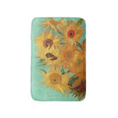 Vincent van Gogh twaalf zonnebloemen in een vaas Badmat (Voorkant Verticaal)