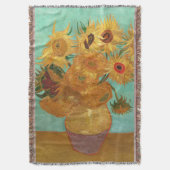 Vincent van Gogh twaalf zonnebloemen in een vaas Deken (Voorkant Verticaal)