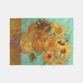 Vincent van Gogh twaalf zonnebloemen in een vaas Fleece Deken (Voorkant (Horizontaal))
