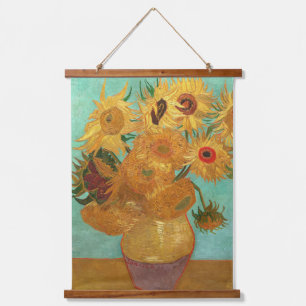 Vincent van Gogh twaalf zonnebloemen in een vaas Hangend Wandkleed