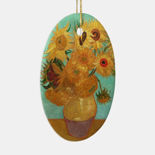 Vincent van Gogh twaalf zonnebloemen in een vaas Keramisch Ornament (Rechts)