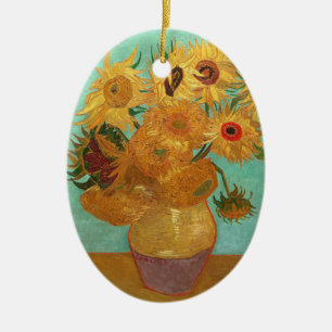 Vincent van Gogh twaalf zonnebloemen in een vaas Keramisch Ornament