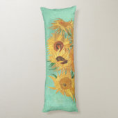 Vincent van Gogh twaalf zonnebloemen in een vaas Lichaamskussen (Achterkant (Verticaal))