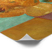 Vincent van Gogh twaalf zonnebloemen in een vaas Poster (Hoek)