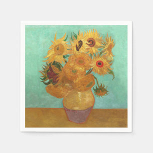 Vincent van Gogh twaalf zonnebloemen in een vaas Servet