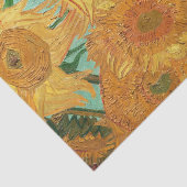 Vincent van Gogh twaalf zonnebloemen in een vaas Tissuepapier (Detail)