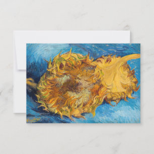Vincent van Gogh - Twee afgesneden zonnebloemen Bedankkaart