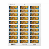 Vincent van Gogh - Twee afgesneden zonnebloemen Etiket (Full Sheet)