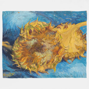 Vincent van Gogh - Twee afgesneden zonnebloemen Fleece Deken