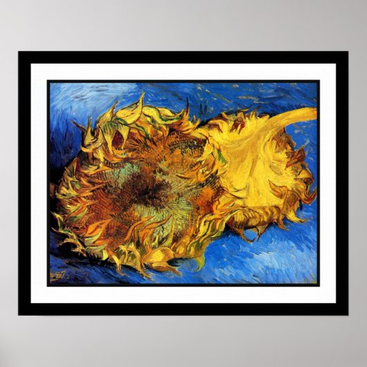 Vincent Van Gogh - Twee afgesneden zonnebloemen - Poster (Voorkant)
