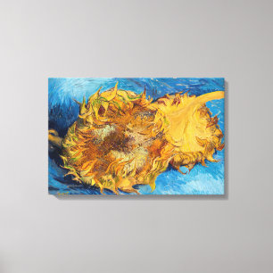 Vincent van Gogh - Twee gesneden zonnebloemen Canvas Afdruk
