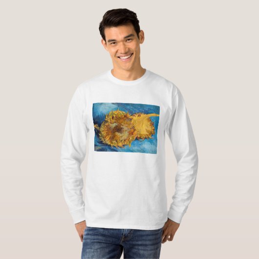 Vincent van Gogh - Twee gesneden zonnebloemen T-shirt (Voorkant volledig)
