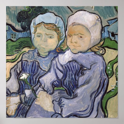 Vincent van Gogh | Twee kleine meisjes, 1890 Poster (Voorkant)