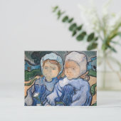 Vincent van Gogh - Twee kleine meisjes Briefkaart (Staand voorkant)