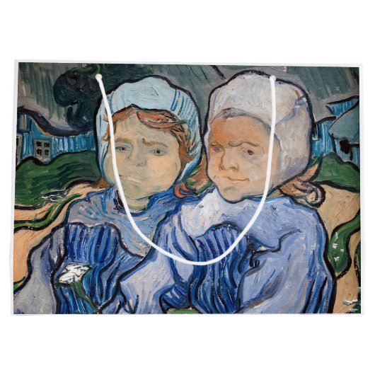Vincent van Gogh - Twee kleine meisjes Groot Cadeauzakje (Achterkant)