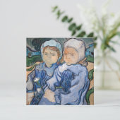 Vincent van Gogh - Twee kleine meisjes Kaart (Staand voorkant)