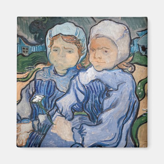 Vincent van Gogh - Twee kleine meisjes Magneet (Voorkant)