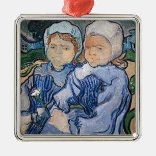 Vincent van Gogh - Twee kleine meisjes Metalen Ornament