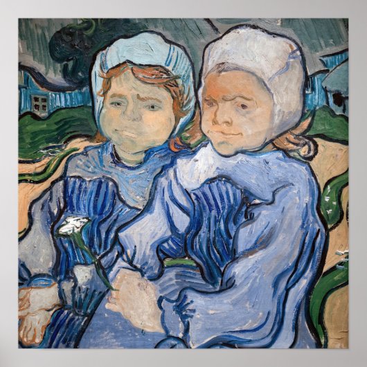 Vincent van Gogh - Twee Kleine Meisjes Poster (Voorkant)