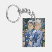 Vincent van Gogh - Twee kleine meisjes Sleutelhanger (Voorkant Links)