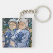 Vincent van Gogh - Twee kleine meisjes Sleutelhanger (Achterkant)