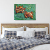 Vincent van Gogh, twee krabben Canvas Afdruk (Insitu (Slaapkamer))