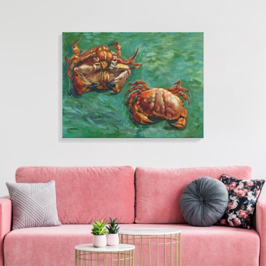 Vincent van Gogh, twee krabben Canvas Afdruk (Insitu (Woonkamer))