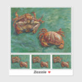 Vincent van Gogh, twee krabben Sticker (Vel)