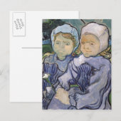 Vincent van Gogh | Twee Meisjes, 1890 Briefkaart (Voorkant / Achterkant)