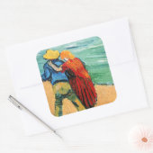 Vincent van Gogh - Twee overs Vierkante Sticker (Envelop)