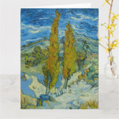 Vincent van Gogh, twee populieren in de Alpilles Kaart (Gele Bloem)