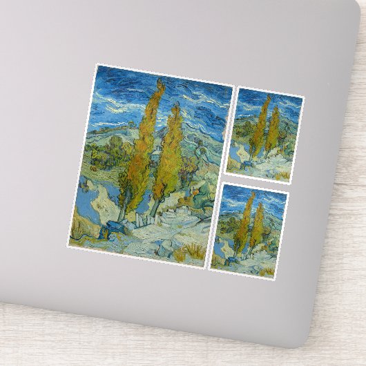 Vincent van Gogh, twee populieren in de Alpilles Sticker (Detail)