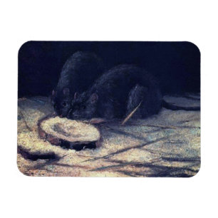 Vincent Van Gogh - Twee ritten - Rat Lover Fine Ar Magneet