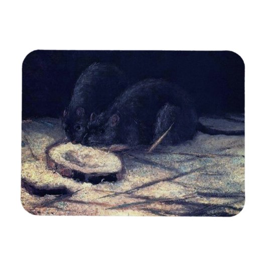 Vincent Van Gogh - Twee ritten - Rat Lover Fine Ar Magneet (Horizontaal)