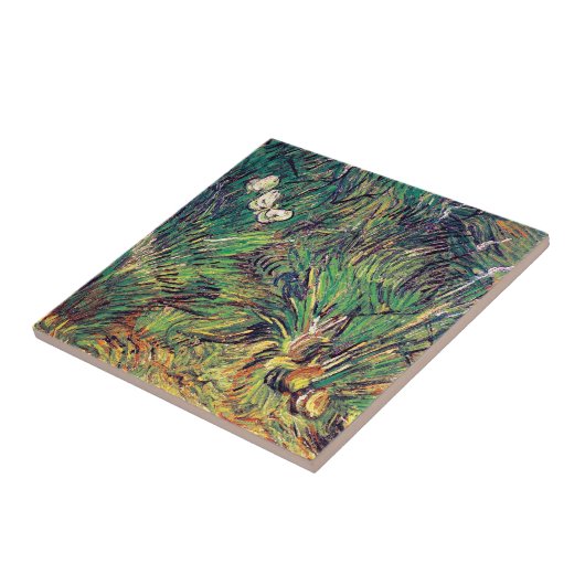 Vincent Van Gogh - Twee witte Butterflies Fine Art Tegeltje (Zijkant)