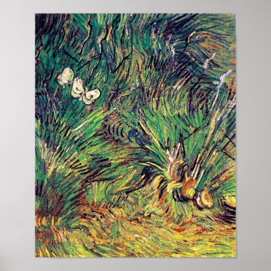 Vincent Van Gogh - Twee witte vlinders Kunstwerk Poster (Voorkant)