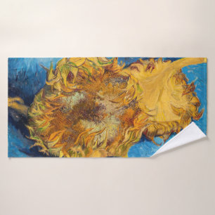 Vincent van Gogh - Two Cut Sunflower Bad Handdoek