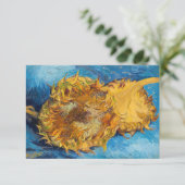 Vincent van Gogh - Two Cut Sunflower Bedankkaart (Staand voorkant)