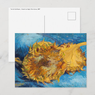 Vincent van Gogh - Two Cut Sunflower Briefkaart