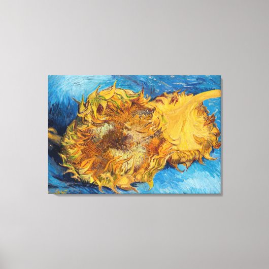 Vincent van Gogh - Two Cut Sunflower Canvas Afdruk (Voorkant)