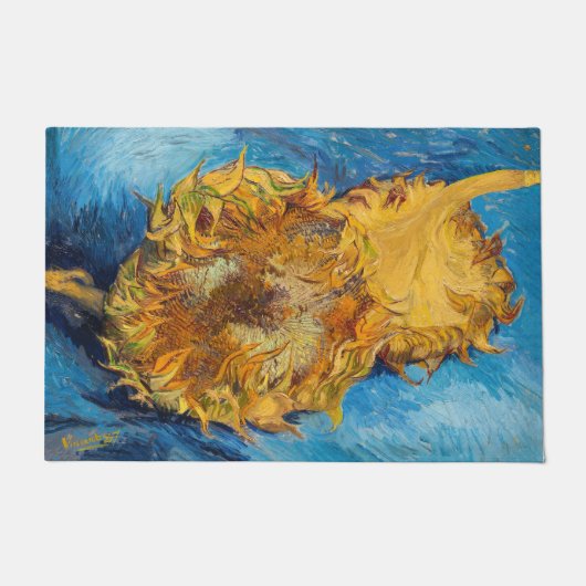 Vincent van Gogh - Two Cut Sunflower Deurmat (Voorkant)