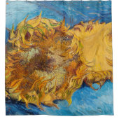 Vincent van Gogh - Two Cut Sunflower Douchegordijn (Voorkant)