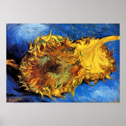 Vincent Van Gogh - Two Cut Sunflower - Fine Art Poster (Voorkant)