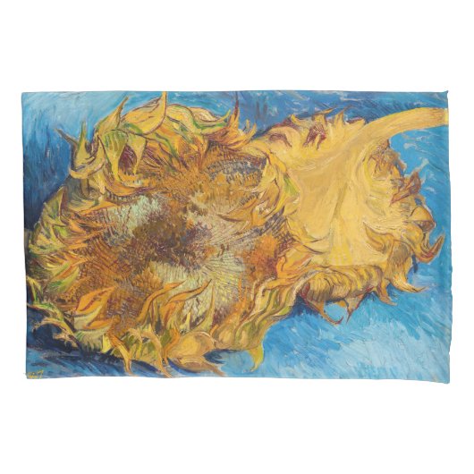 Vincent van Gogh - Two Cut Sunflower Kussensloop (Voorkant)