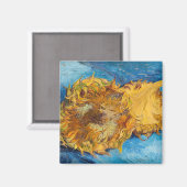 Vincent van Gogh - Two Cut Sunflower Magneet (Voorkant / Achterkant)