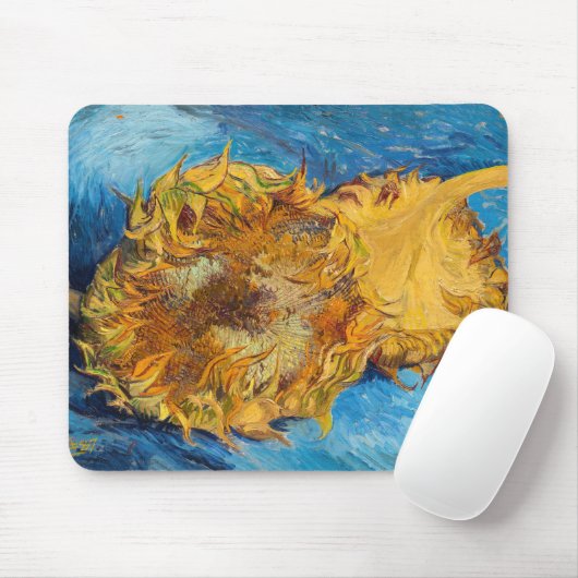 Vincent van Gogh - Two Cut Sunflower Muismat (Met muis)