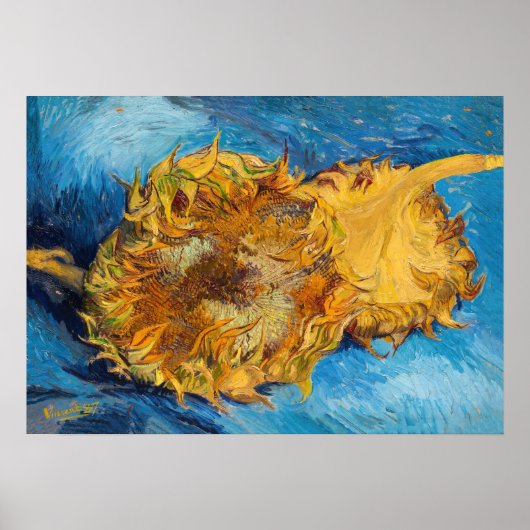 Vincent van Gogh - Two Cut Sunflower Poster (Voorkant)