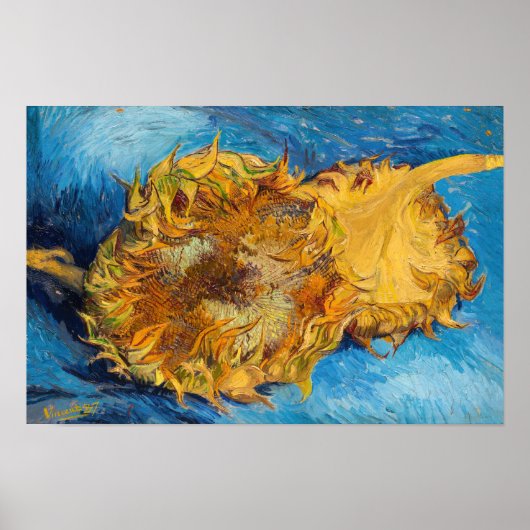 Vincent van Gogh - Two Cut Sunflower Poster (Voorkant)