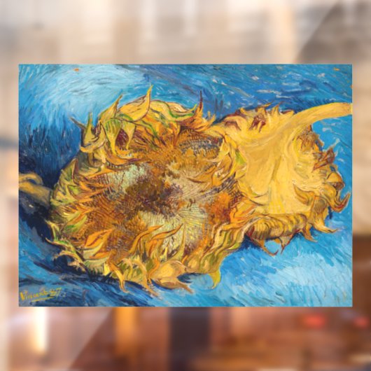 Vincent van Gogh - Two Cut Sunflower Raamsticker (Vel 2)